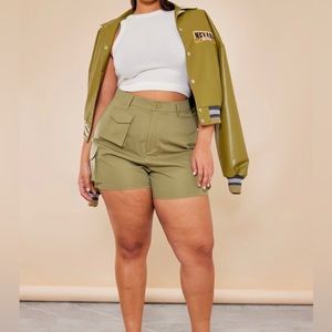 Plus Khaki Cargo Shorts